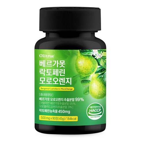 올리트루 베르가못 락토페린 모로오렌지, 1개, 90정