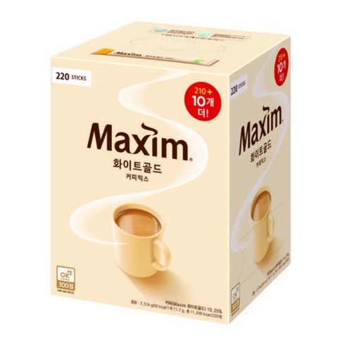 맥심 화이트골드 커피믹스, 11.7g, 220개입, 1개