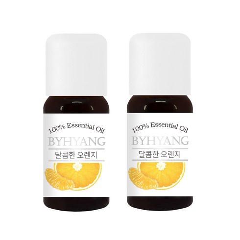 바이향 에센셜 오일 10ml x 2p, 달콤한 오렌지, 2개