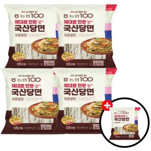 농협100 제대로 만든 자른당면, 300g, 5개
