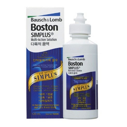 보스톤 심플러스 렌즈 세정액, 120ml, 6개