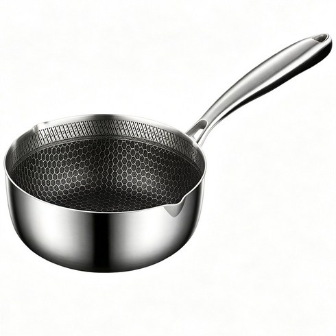 CookNest 인덕션 316 스텐 편수냄비 라면냄비, 1개, 은색, 18cm