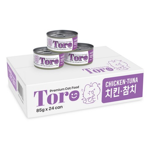 토로 고양이캔, 24개, 85g, 치킨+참치