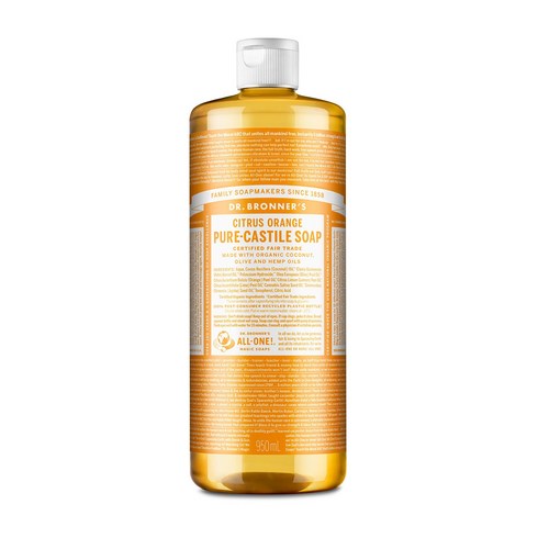 닥터브로너스 퓨어 캐스틸 솝 바디워시 시트러스 오렌지, 950ml, 1개