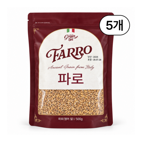 그레인온 파로 밀, 500g, 5개