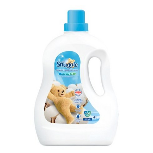 스너글 초고농축 섬유유연제 오리지널 허거블 코튼 본품, 4L, 3개