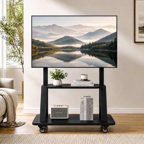 NewBoy 이동식 TV 스탠드 거치대 32~75인치 호환 최대 VESA 600x400mm, 1개, HDSZJ-1HS