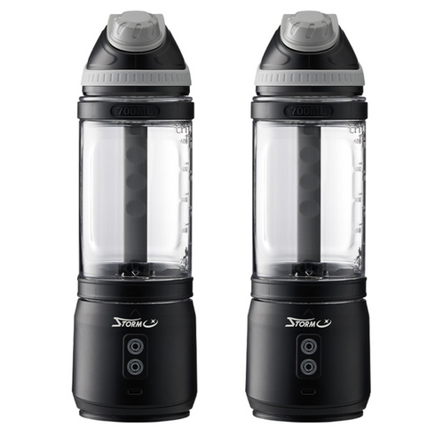 스톰 휴대용 무선 블렌더 700ml 대용량과 진짜 강력 파워 최초 양방향 회전 포터블 소형 믹서기 텀블러 WNSB-A11PRO, 1+1세트, 블랙2대