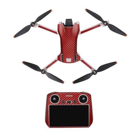 DJI 미니3 프로 전용 드론 스킨 필름 N1 RC 조종기 기체 보호 데칼 카본 패턴 방수 스티커, 1개, (미니3) 스킨카본레드(RC)