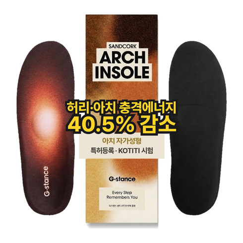 지스탠스 GS01 샌드코르크 자가성형 족저근막 아치 기능성 깔창, 1세트