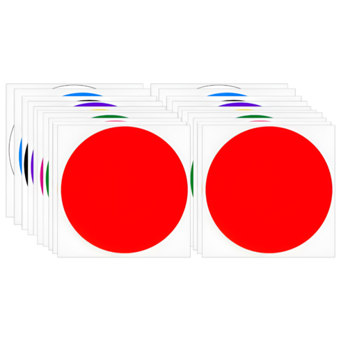 15cm 10컬러 세트 원형 방수 스티커, 혼합(S5166) 10장, 2세트, 10개입