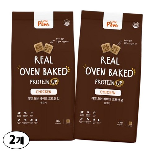 리틀포우 강아지 리얼오븐 베이크 프로틴 업 치킨 건식사료 6p, 1.2kg, 2개, 닭