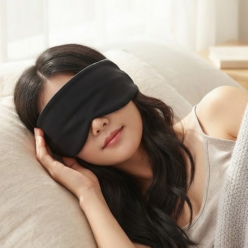 노베아 암막 수면안대 귀압박없는 숙면 아이마스크, 블랙, 1개, 1개입