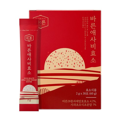 바른 애사비효소 애플사이다비기너 브로멜라인, 1박스