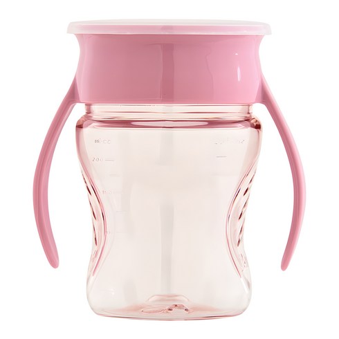 와우컵 베이비 트라이탄 스노우 빨대컵, 207ml, 1개, 핑크