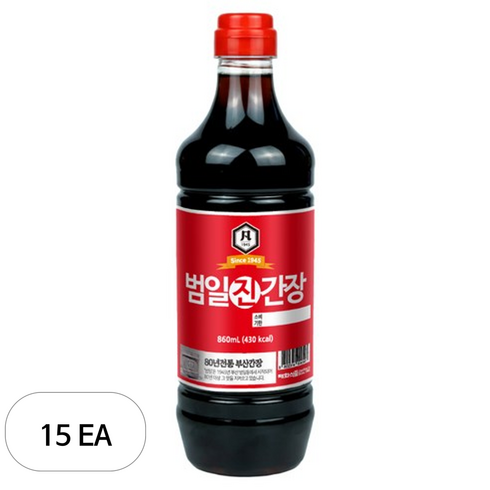 범일 진간장, 860ml, 15개