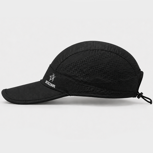 Mukan05 러닝모자 45그램 초경량 런닝 스트링조절 볼캡, Black, 1개