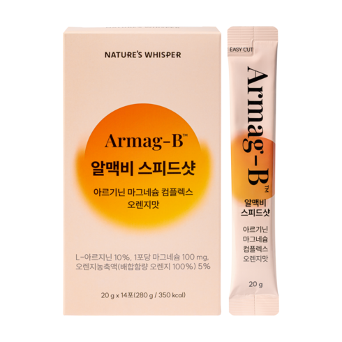 알맥비 스피드샷 아르기닌 마그네슘 컴플렉스 오렌지맛 마시는 액상 수험생, 14개, 20g