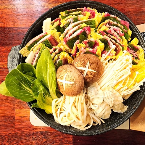 키친 올인원 코팅전골냄비 밀푀유 샤브샤브 감자탕 양수 전골팬, 30cm, 블랙, 1개