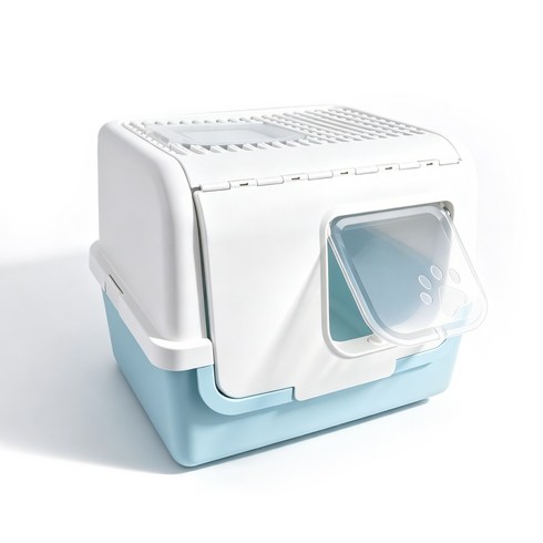 Maxinsk 2Door 고양이 화장실 오버사이즈 (고양이 삽+필터 증정), 1개, 푸른 색