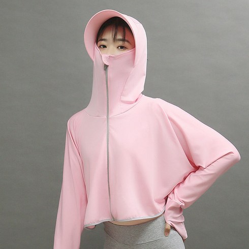 ANYOU 1벌로 6가지 기능 썬프로텍션 자켓 아이스실크 가벼운 통기성 후드 케이프 자외선 차단 아우터