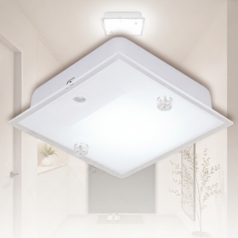 LED 현관센서등 사각센서등 복도 계단 뉴실크 12W, 1개, 주광색(화이트)
