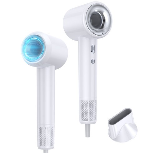 LifeSync 고속 헤어 드라이어 BLDC 모터 이온 두피케어 저소음 드라이기 1500w, WHITE, YEY-GS86