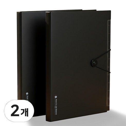 도큐먼트파일 A4 인덱스화일 서류정리파일 12칸 파일홀더, 2개, 블랙