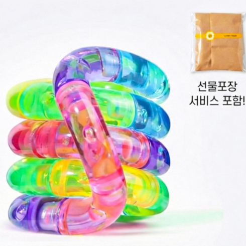 집중력 트위스트 피젯토이 양손근육 운동 스트레스 해소템, 1개, 크리스탈무지개