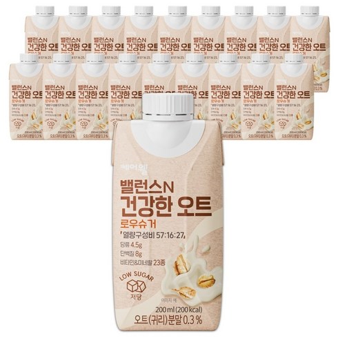 케어웰 밸런스N 건강한 오트 로우슈거, 18개, 200ml