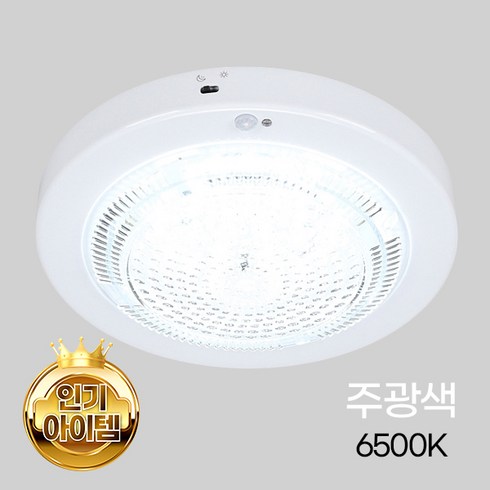LED 원형 센서등 15W, 주광색, 1개