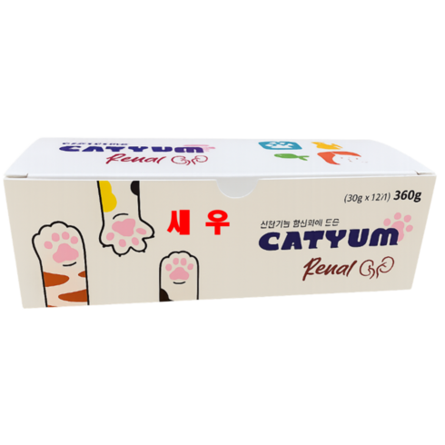 베러펫 캣냠 레날 고양이습식사료 고양이캔 고양이사료, 30g, 12개, 황태