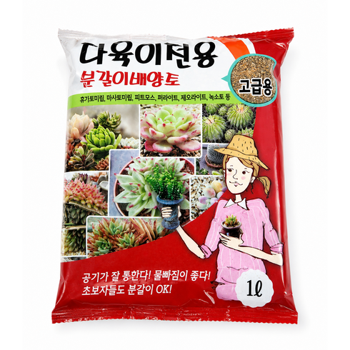 SN월드 다육이전용 분갈이흙, 1개, 1L