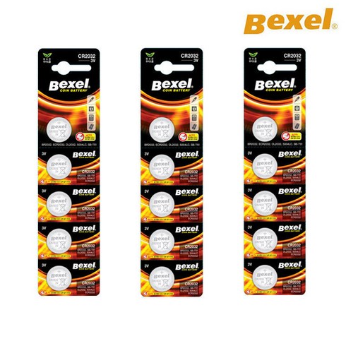 벡셀 리튬 코인 건전지 CR2032, 3개, 5개입