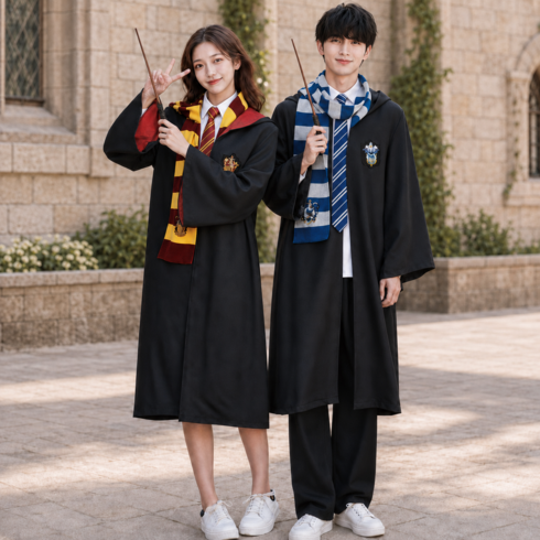 R.DIA 마법사의 망토+목도리+넥타이+지팡이 4종세트