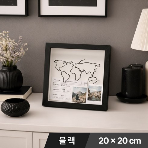 [MSMULTIVERSE] 추억과 기억의 시각화 바인더 티켓 북 보관 액자, 1개, 블랙
