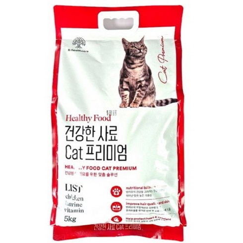 건강한사료 전연령 고양이 프리미엄 건식사료, 1개, 5kg, 닭