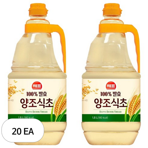 해표 양조식초, 1.8L, 20개