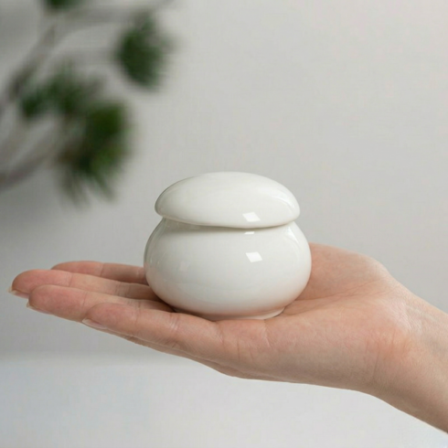 리빙에어 재물운 항아리 소금단지, 화이트
