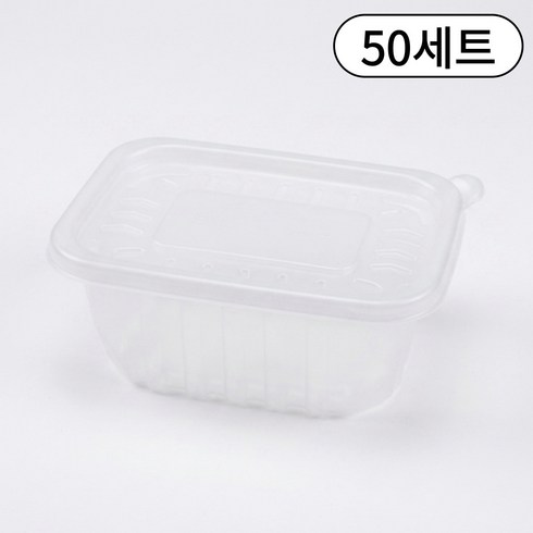 여서담아 1회용 죽통 사각 죽용기 일회용 밀폐 죽포장 용기 미니, 1세트, 50개