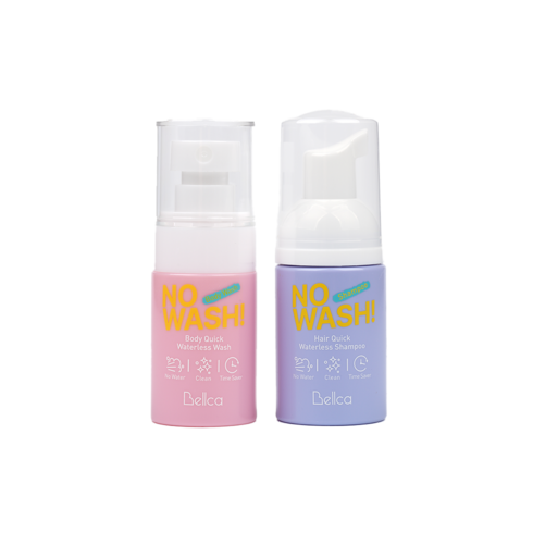 벨카 퀵 노워시 워터리스 비건 임산부 약국 샴푸 바디워시 세트 30ml, 1세트
