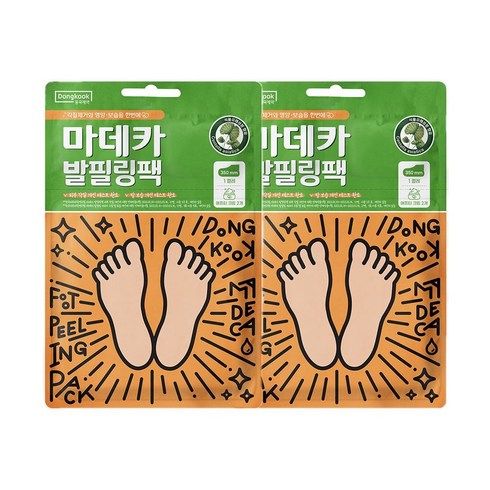 동국제약 마데카 발필링팩/애프터크림 발각질관리 발각질제거 푸석한발 영양보습 풋케어 풋케어팩 발각질제거팩, 2개