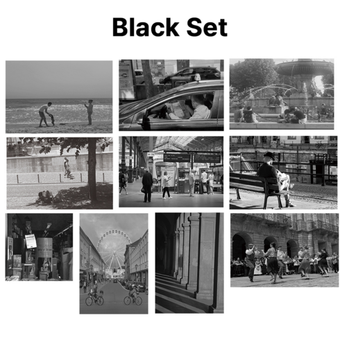 오브레아 편지지 엽서세트 인테리어 감성 빈티지 엽서 포스 카드 10개 1세트 (5type), 6.블랙(black)