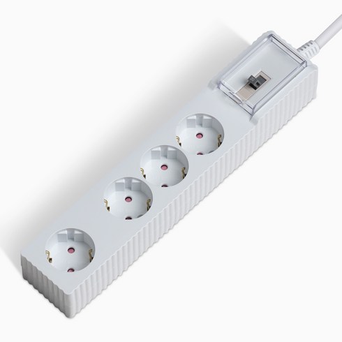 파워존 4000W 국산 고용량 웨이브 멀티탭 과부하차단 4구 50cm 1.5m 3m 5m 7m, 1개, WCB405WT, 과부하차단 4구 50cm화이트,