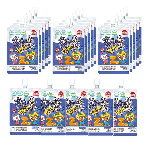 베베모린 뽀로로 면역 쏙 음료 포도맛, 100ml, 20개