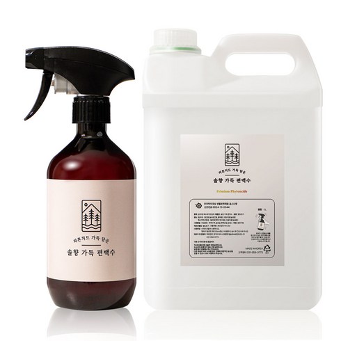 솔향가득 잎 편백수 천연 피톤치드 탈취제 + 스프레이 공병, 1개, 5L