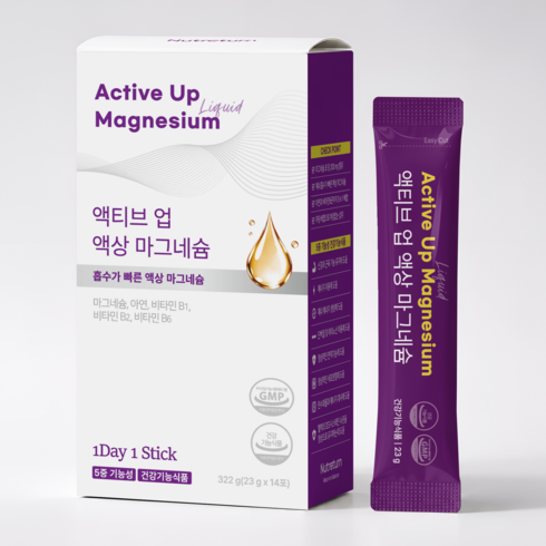 뉴트리턴 액티브 업 액상 마그네슘 14P, 1개, 322g