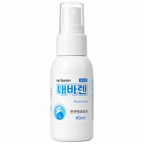 내바렌 뿌리는 발 각질 발톱 관리 풋 스프레이 40ml, 1개입, 2개