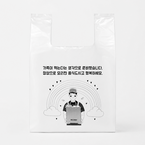 비닐상회 배달봉투 배달비닐 비닐봉투 봉지 인쇄 비닐 특소 소 중 대, 1000개, 10L