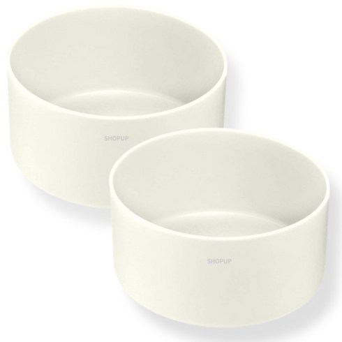 샵업 스탠리 텀블러 호환 바닥보호 실리콘 바닥커버, 2개, 크림